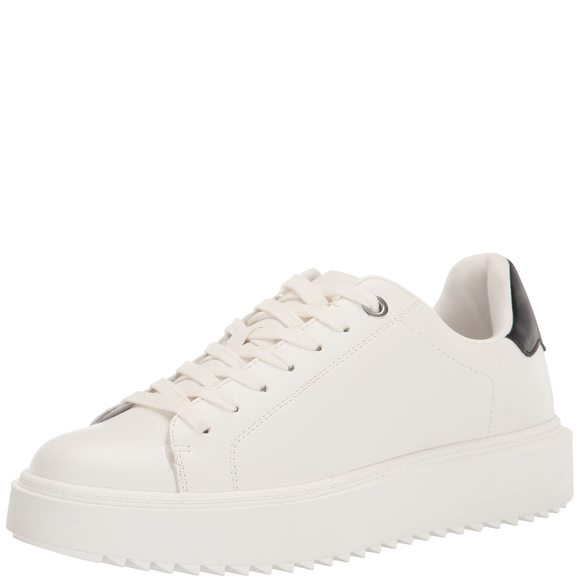 STEVE MADDEN WOMENS CATCHER SNEAKER, WHITE, 6.5 US - Picture 1 of 6